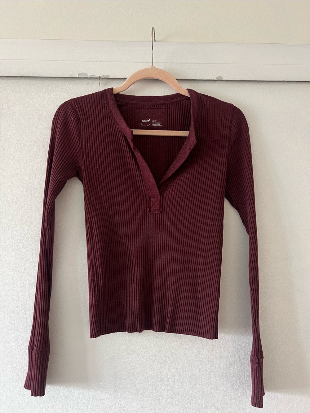 Aerie Fitted Long Sleeve Top